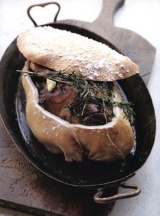 Roast leg of salt-marsh lamb in a salt crust