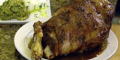 Roast leg of Suffolk lamb