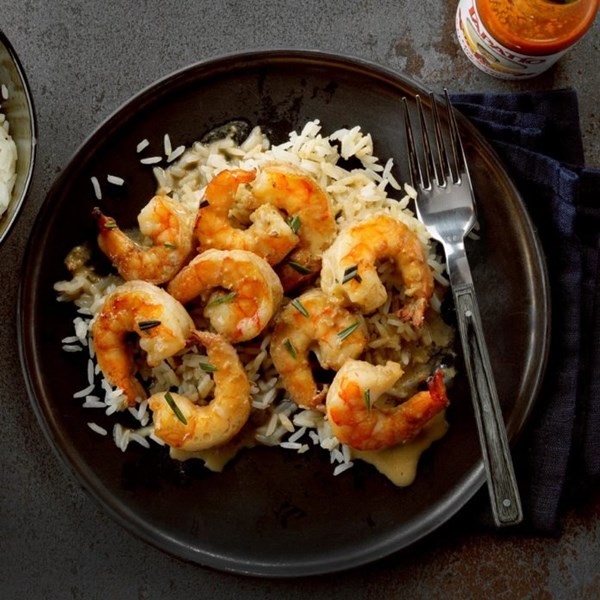 Roast lemon butter shrimp