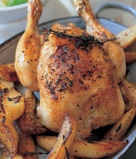 Roast lemon chicken with potatoes