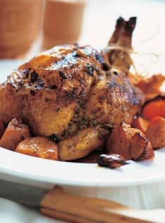 Roast lime chicken with sweet potatoes