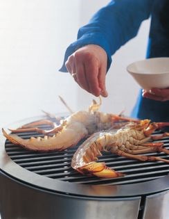 Roast lobster with herb butter