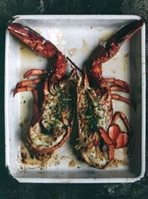 Roast lobster with white port and ginger