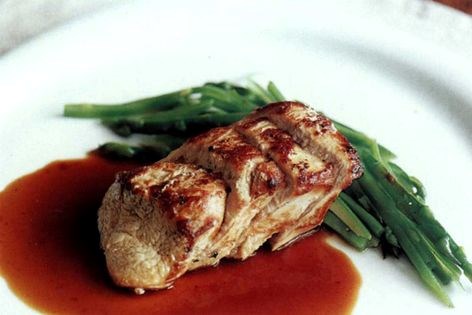 Roast loin of veal with Marsala