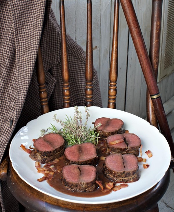 Roast loin of venison