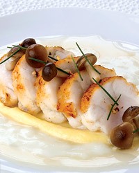 Roast monkfish in sake broth