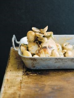 Roast monkfish with cockles (Rôti de lotte aux coques)