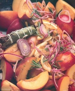 Roast nectarine chutney