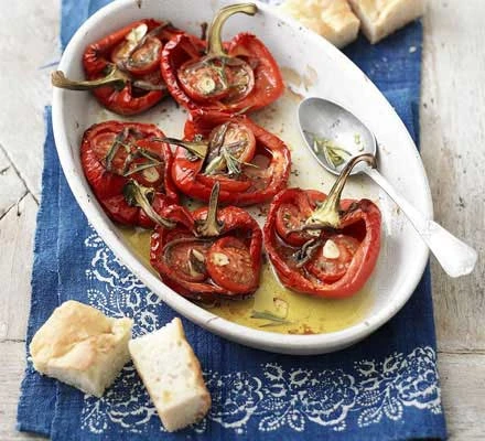 Roast peppers with anchovies