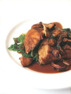 Roast pheasant breast with chestnut stuffing