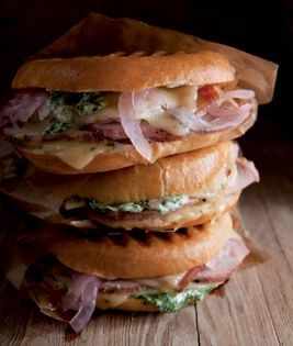 Roast pork, bacon & pickled onions