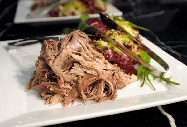 Roast pork butt with salsa verde 
