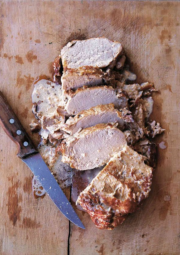 Roast pork in milk