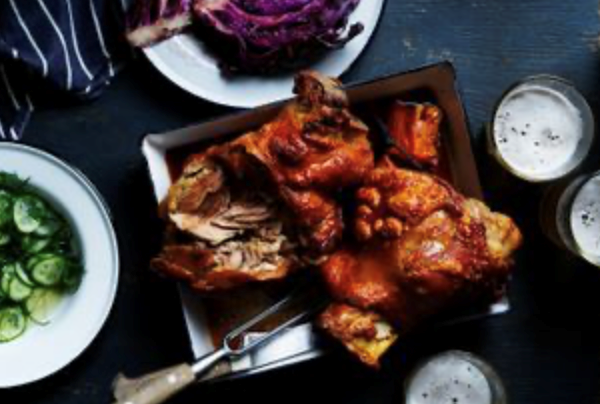 Roast pork knuckle with perfect crackle