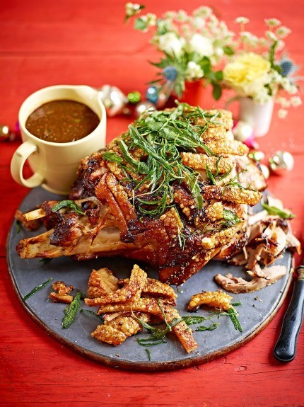 Roast pork leg
