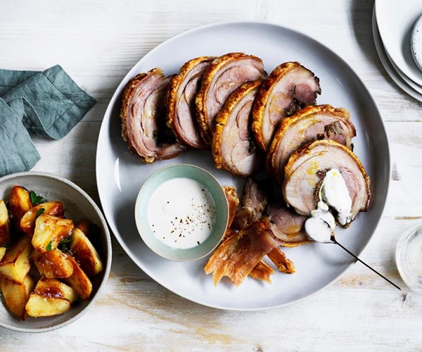 Roast pork shoulder with ajo blanco [Jacqui Challinor]