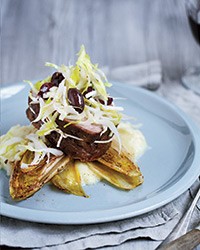 Roast pork with buttermilk-onion puree