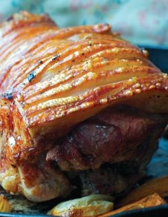 Roast pork with crackling