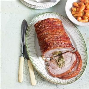 Roast pork with crispy crackling