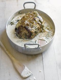 Roast pork with Dijon mustard (Rôti de cochon à la moutarde de Dijon)