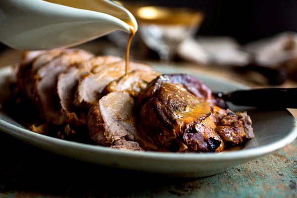 Roast pork with milk