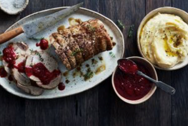 Roast pork with plums (Maiale e prugna) [Paolo and Kelly Picarazzi]