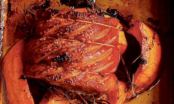 Roast pork with pumpkin