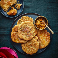 Roast potato & Cheddar parathas