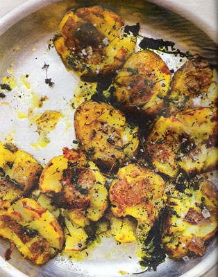 Roast potato salad with rosemary and garlic