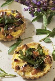 Roast pumpkin, goat’s crottin and sage tart