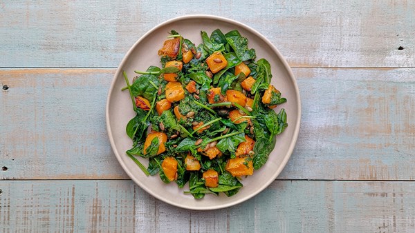 Roast pumpkin with salsa verde & pepita
