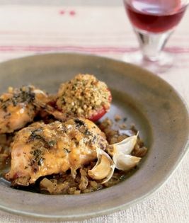 Roast rabbit with mustard (Lapin rôti à la moutarde)