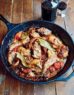 Roast rabbit with mustard sauce (Lapin rôti à la moutarde)