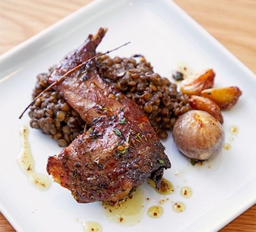 Roast rabbit with thyme