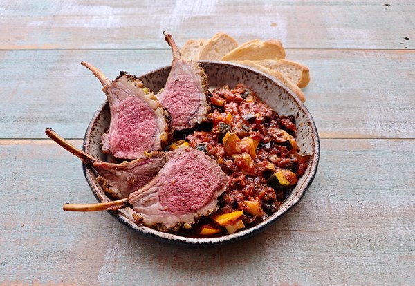 Roast rack of lamb with Provençal herbs (Carré d’agneau aux herbes de Provence)