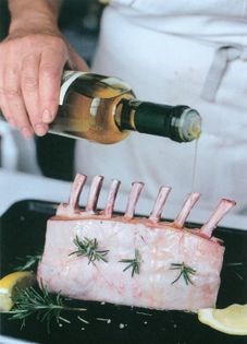 Roast rack of lamb with rosemary and lemon