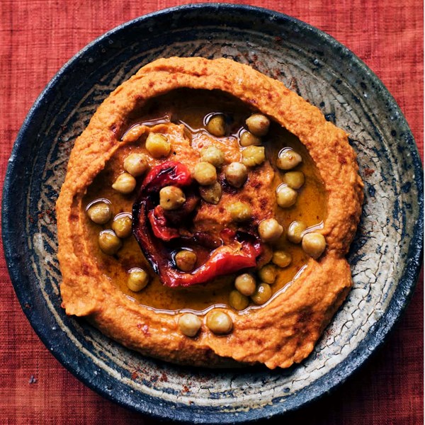 Roast red pepper and chickpea dip