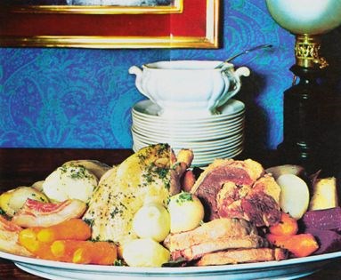 Roast saddle of lamb à l'Arlésienne