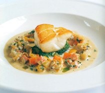 Roast salt cod and clam chowder