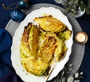 Roast Savoy cabbage with lemon