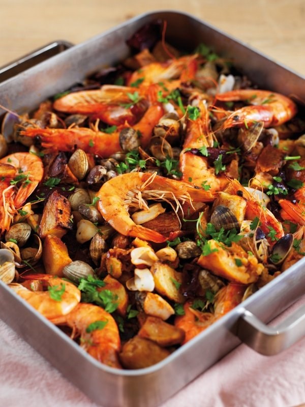 Roast seafood