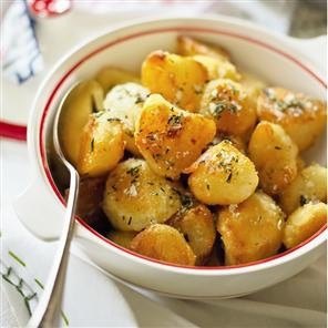 Roast spuds with herb salt