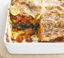 Roast squash and spinach lasagne