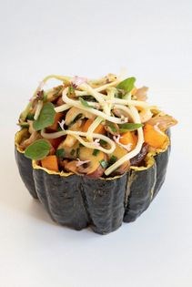 Roast squash, mushroom & oregano