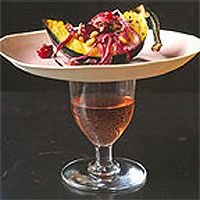 Roast squash with cranberries
