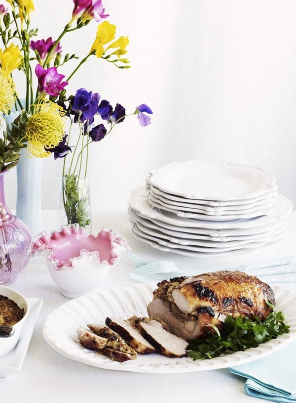 Roast, stuffed turkey breast