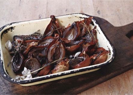 Roast sweet English onions