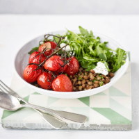 Roast tomato and lentil bowls
