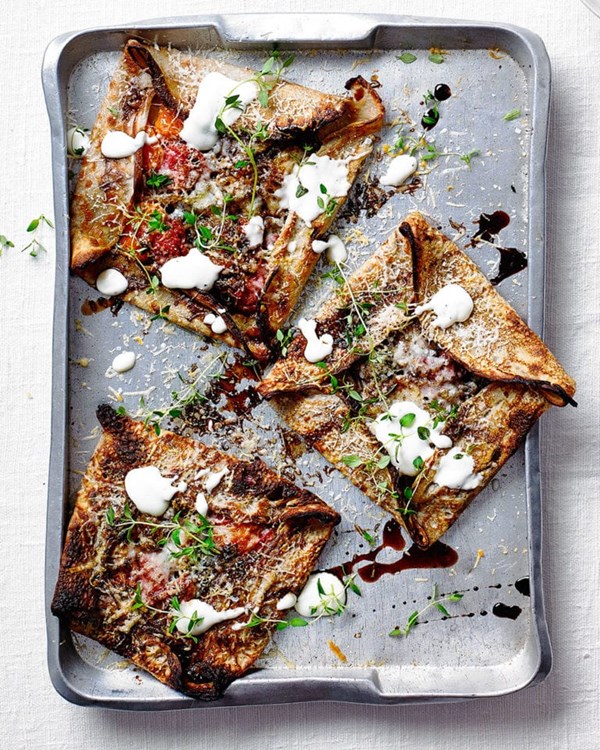 Roast tomatoes & Grana Padano galettes 