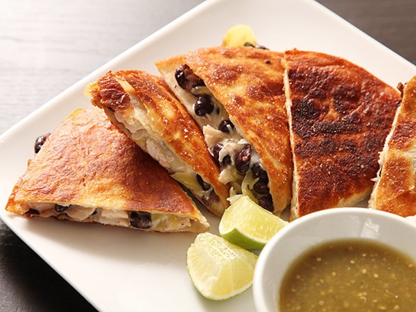 Roast turkey and black bean quesadillas